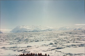 Moving through many miles of Ice. Taken on film, from our cabin window.