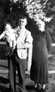 Neale with Athol, my Father and Isabella, my Grandmother at 'Cromdale' in 1941