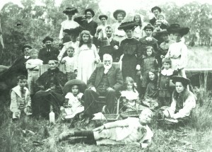 W.S.Beveridge JP,.his wife Jessie and family. Glenelg, circa 1890